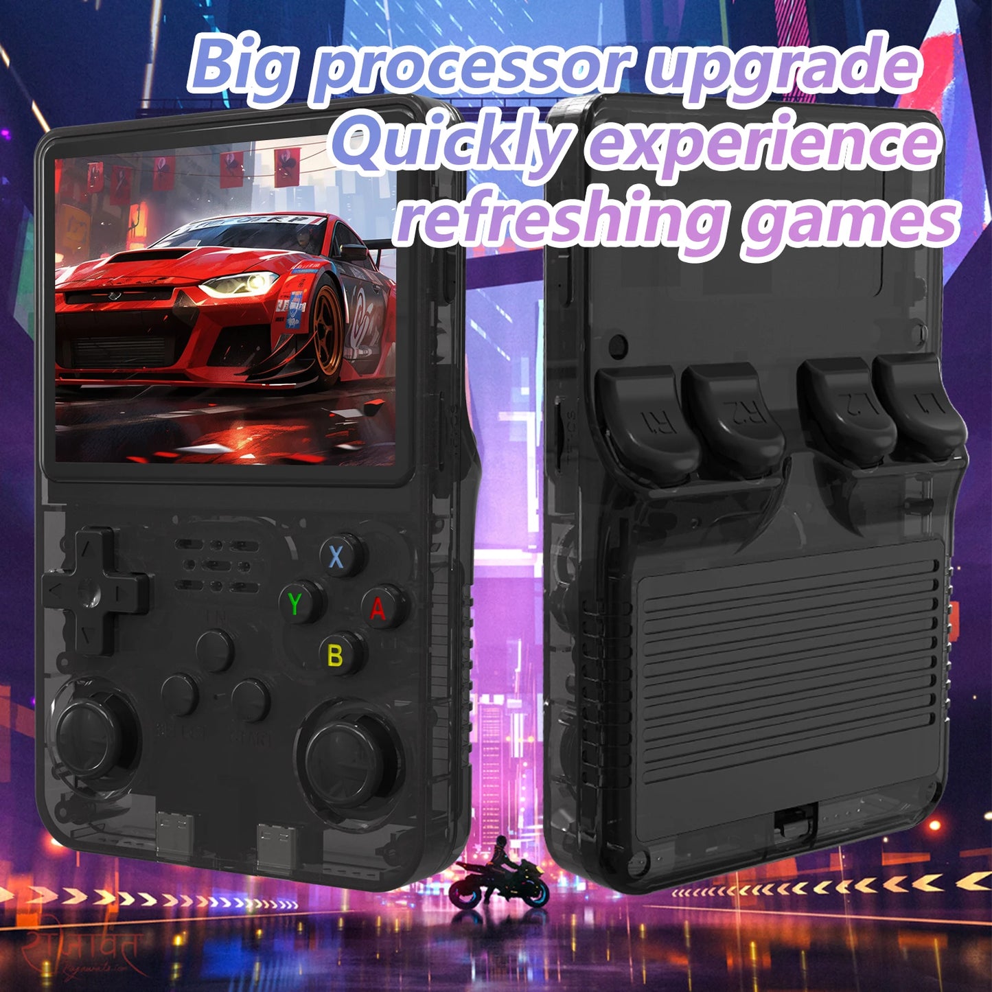 Open Source R36S Retro Handheld Video Game Console Linux System 3.5 Inch IPS Screen Portable Pocket Video Player 64GB Games