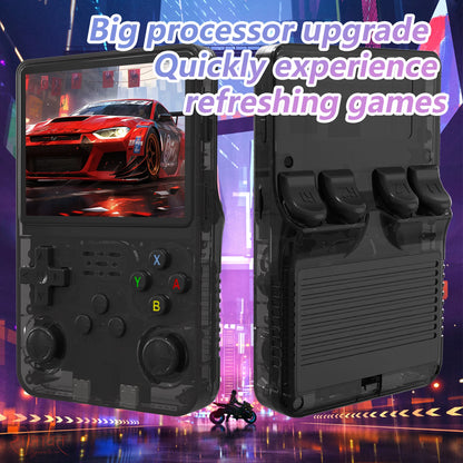Open Source R36S Retro Handheld Video Game Console Linux System 3.5 Inch IPS Screen Portable Pocket Video Player 64GB Games